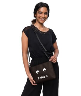 Black Emoticon Crossbody bag