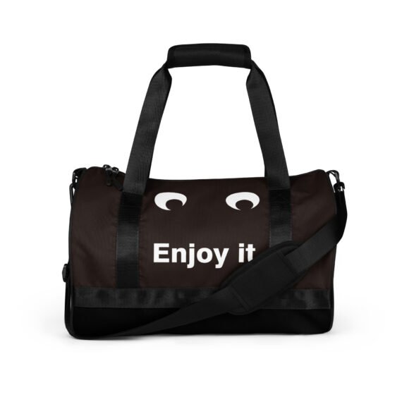 Black Emoticon • All-over print gym bag