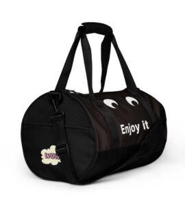 Black Emoticon • All-over print gym bag