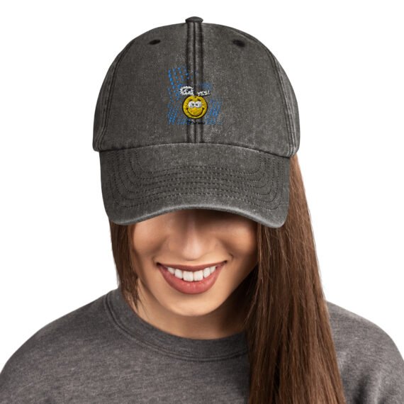 Yellow Emoticon Vintage Hat