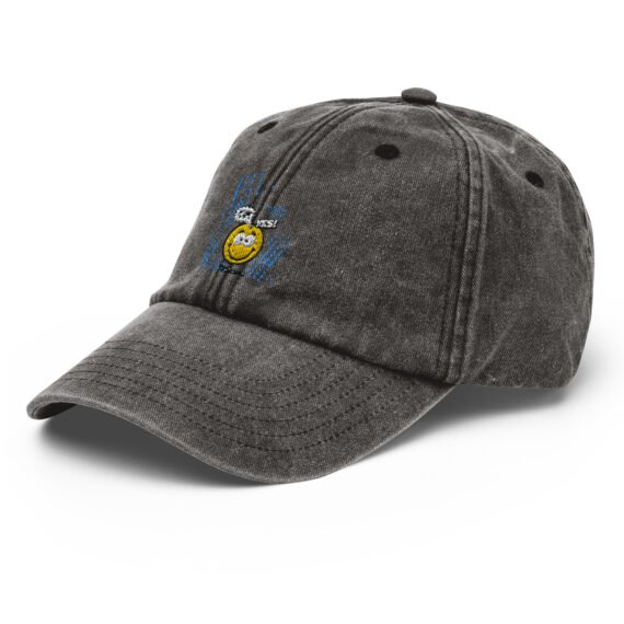 Yellow Emoticon Vintage Hat