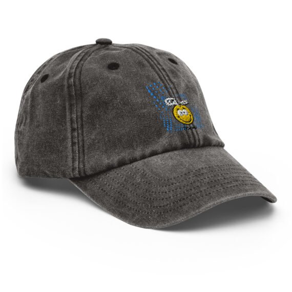 Yellow Emoticon Vintage Hat